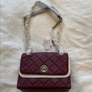 Kate Spade Maroon Quilted Shoulder Bag